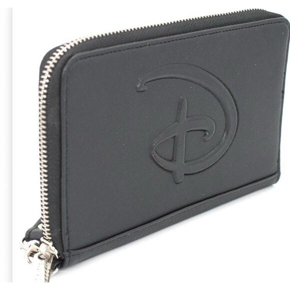 ⭐️Disney Buckle down  Wallet,Rectangle Zip Around,Signature D Logo, Black - Picture 1 of 11